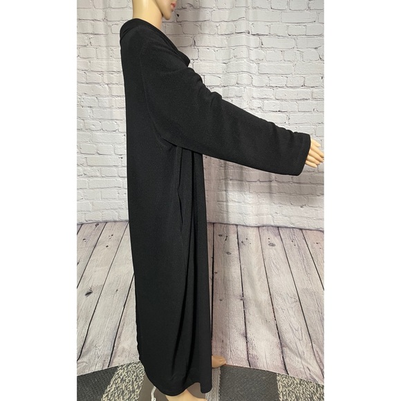 Moonlight by Y & S Black Cowl Neck Long Sleeve Dress Size L - Picture 2 of 9